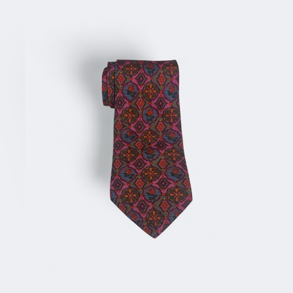 Vintage 80’s Christian Lacroix Graphic Floral Silk Tie